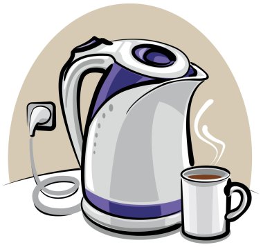 Electric kettle clipart