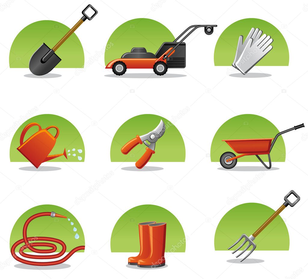 Web icons garden tools