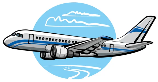 Passagierflugzeug — Stockvektor