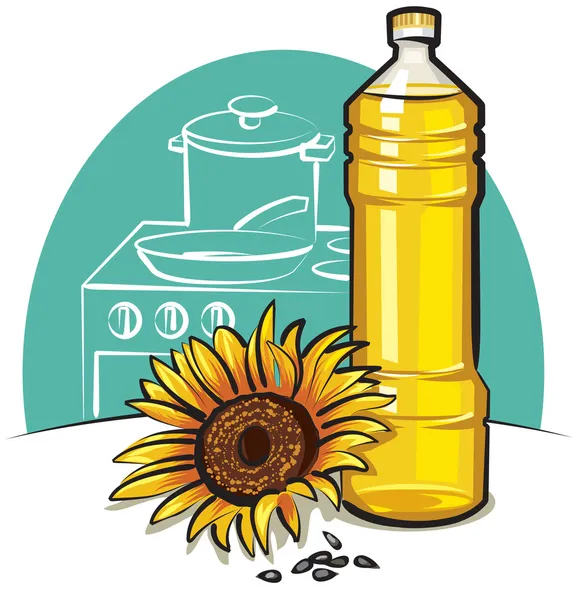 Aceite de girasol — Vector de stock