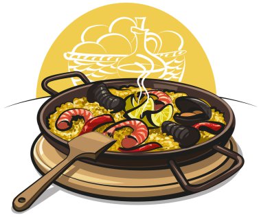 Spanish paella clipart