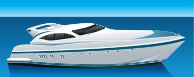 Luxury yacht clipart