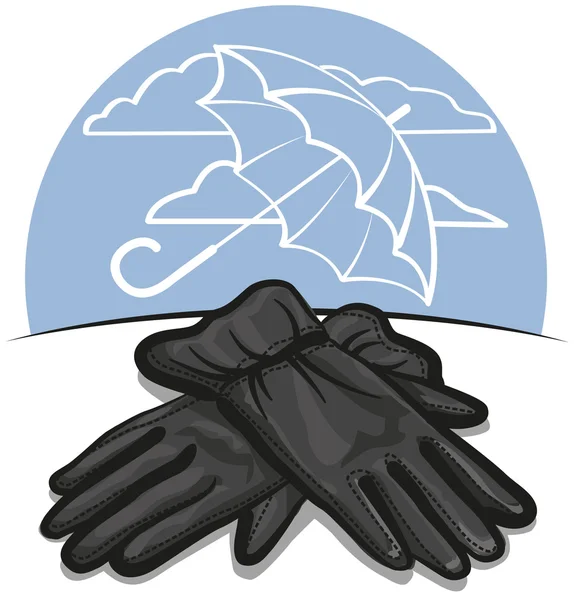 Lederen handschoenen — Stockvector