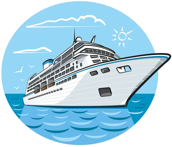 Luxury cruise ship — Stock Vector