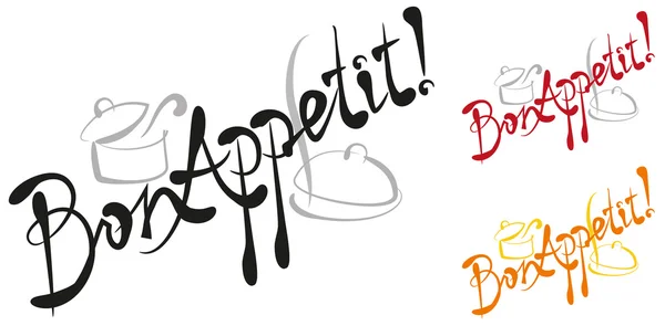 stock vector Bone appetite inscription