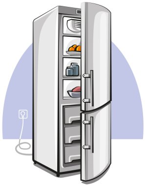 Two door refrigerator clipart