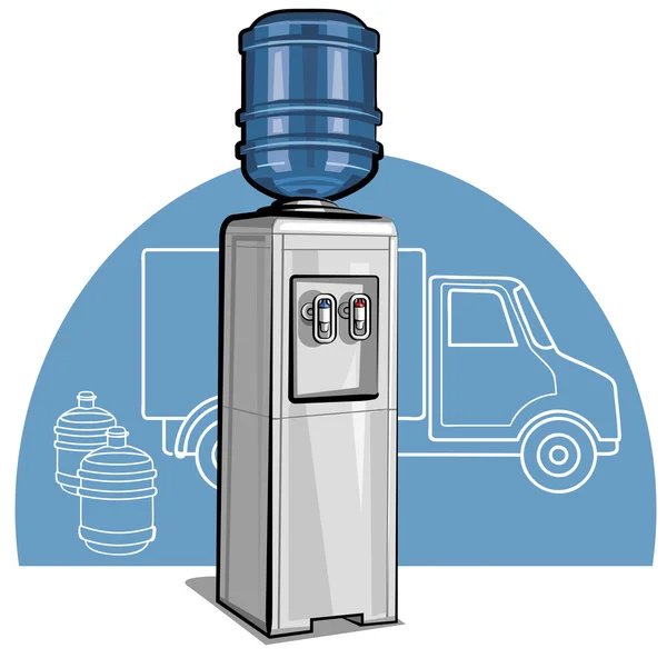 Refrigerador elétrico de água — Vetor de Stock