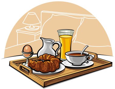 Hotel breakfast clipart