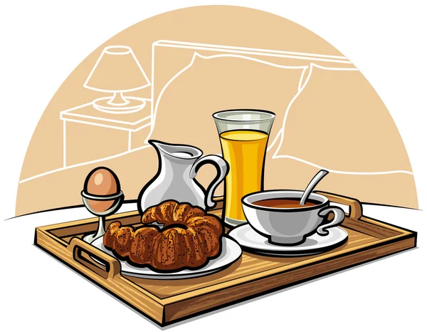 Завтрак в отеле — стоковый вектор