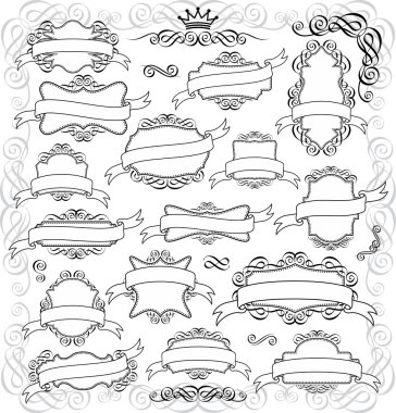 Ornamental labels clipart