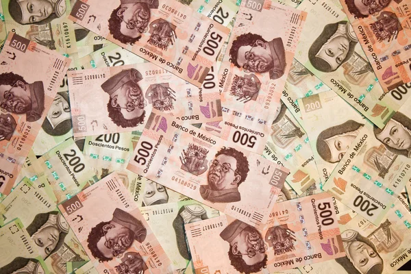 Mexican bills background — Stock Photo, Image