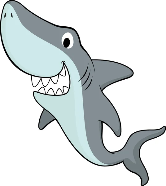 Happy shark — Stock Vector © hayaship #9287795