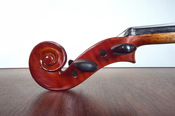 stock image Pegbox and Scroll of violin.