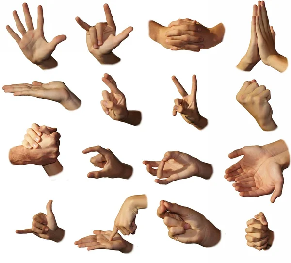 stock image Hands show signs. Gesticulation.