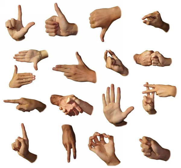 stock image Hands show signs. Gesticulation.