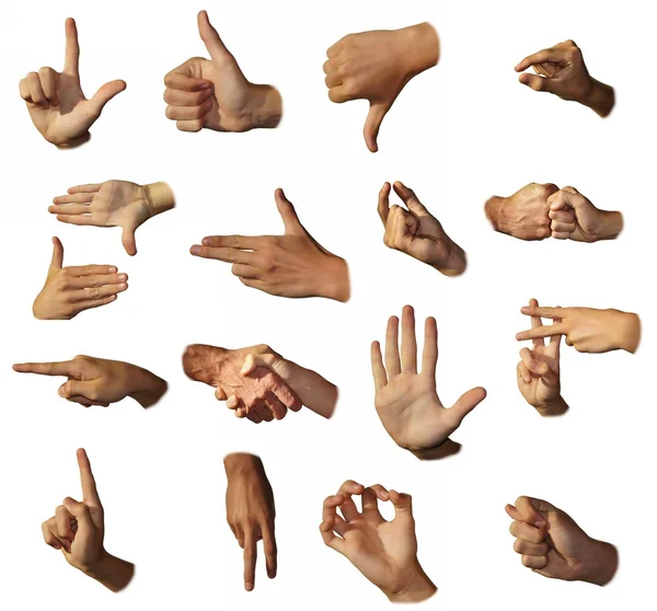 Stock image Hands show signs. Gesticulation.