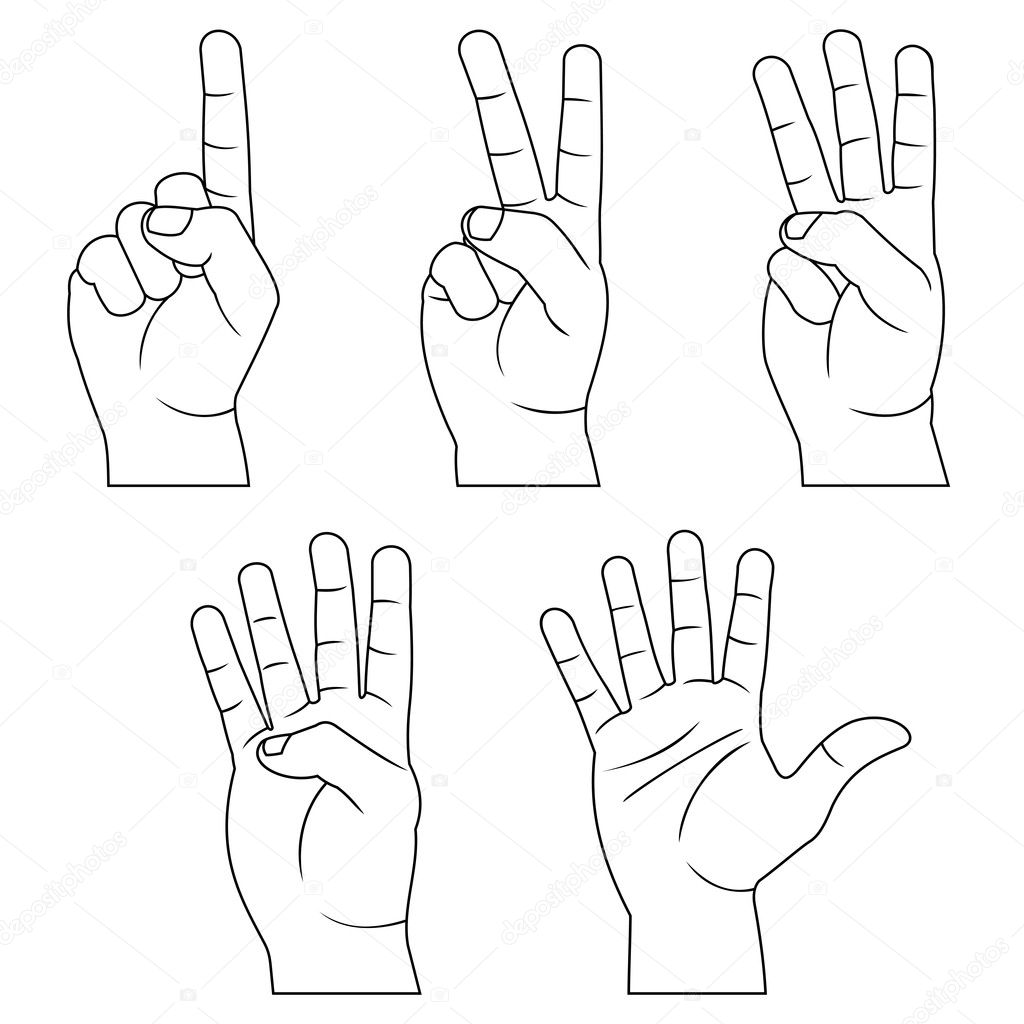 Five hands