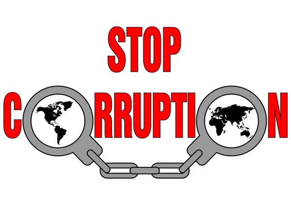 Arrêter la corruption — Image vectorielle