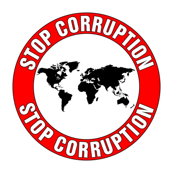 Stop korupcji — Wektor stockowy