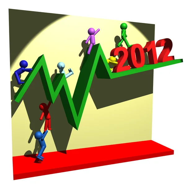 Finanzlinie von 2012 — Stockfoto