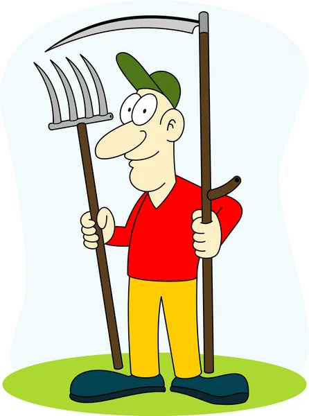 Cartoon of Mower — Stock Vector