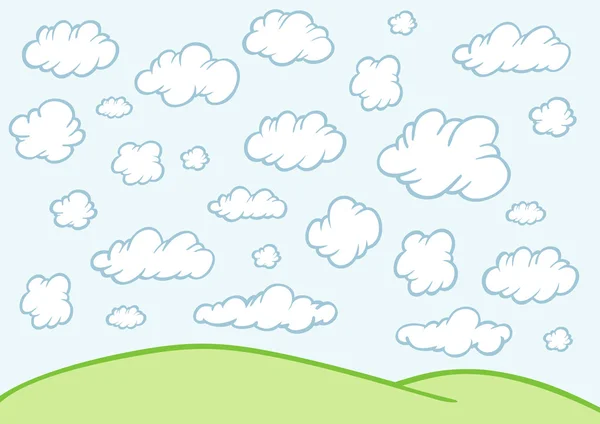 Moln och himmel bakgrund — Stock vektor