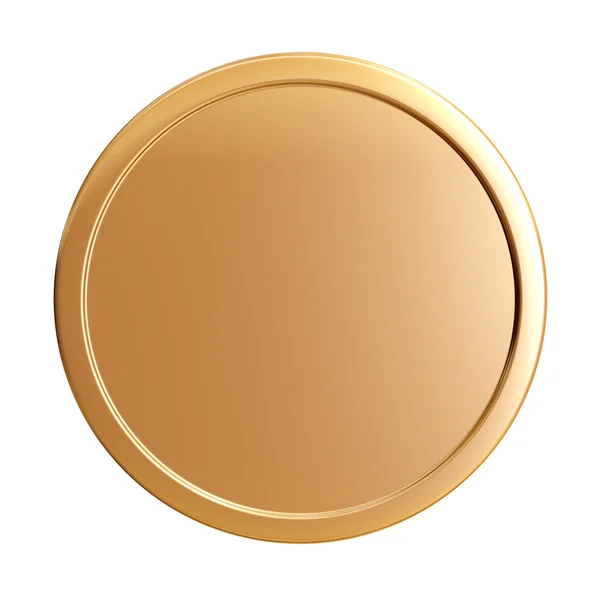 空白のゴールド コイン — ストック写真