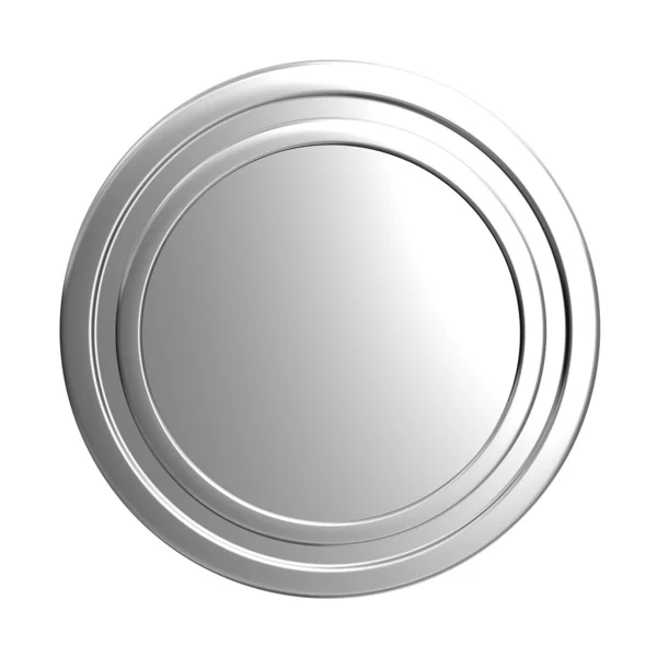Пустий Срібна монета — стокове фото