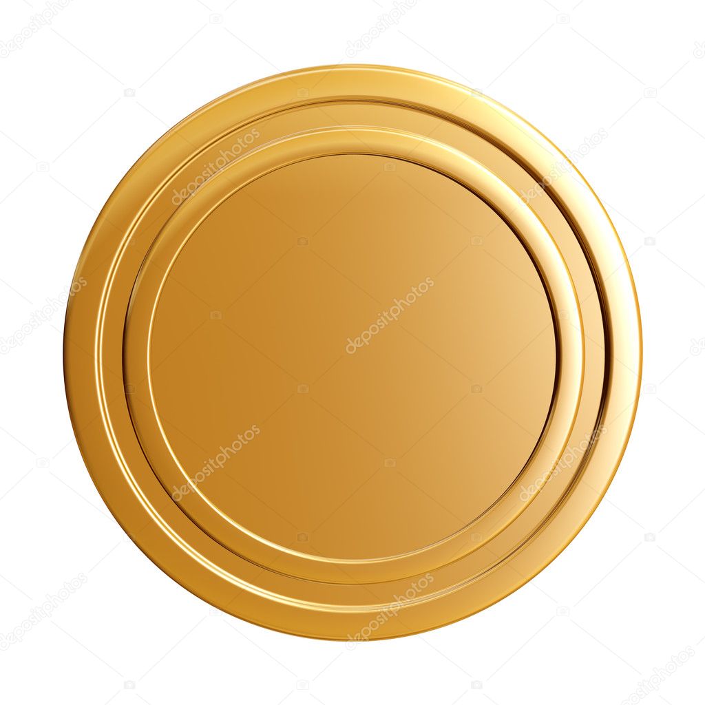 Blank gold coin — Stock Photo © bobyramone #9788067