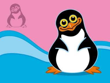 Happy penguin clipart