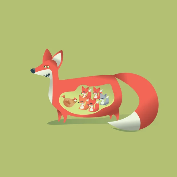 Fox moeder — Stockfoto