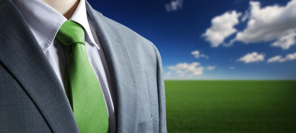 Environment concept: Close up of classic business attire with gr — Stock Photo, Image