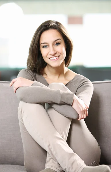 Portrait of young attractive woman at home — Stock Photo, Image