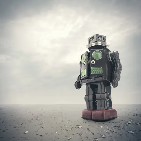Retro tenn robot leksak — Stockfoto
