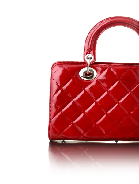 Червона жіноча сумка, фото моди — стокове фото