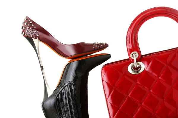 Sapatos e bolsa, foto de moda — Fotografia de Stock