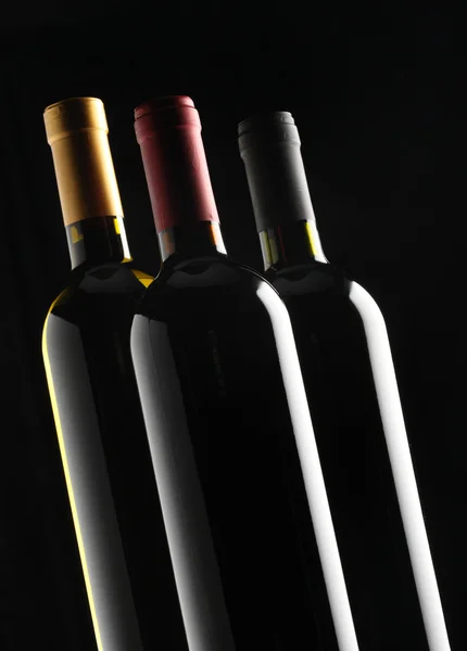 Groupe de bouteilles de vin — Photo