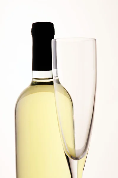 ワインボトルとグラス — ストック写真