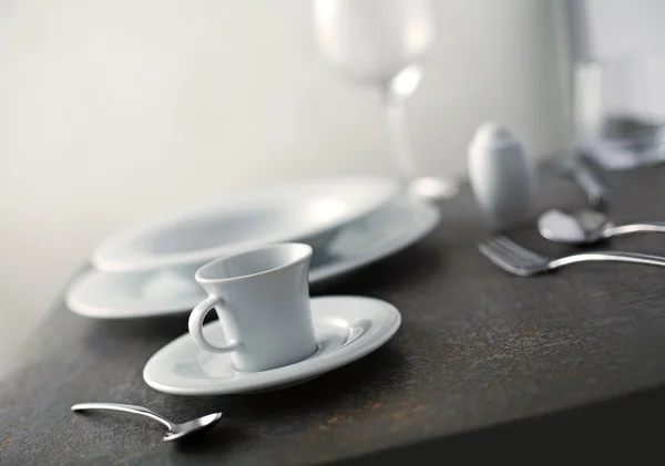 Elegante primer plano de una mesa de restaurante — Foto de Stock