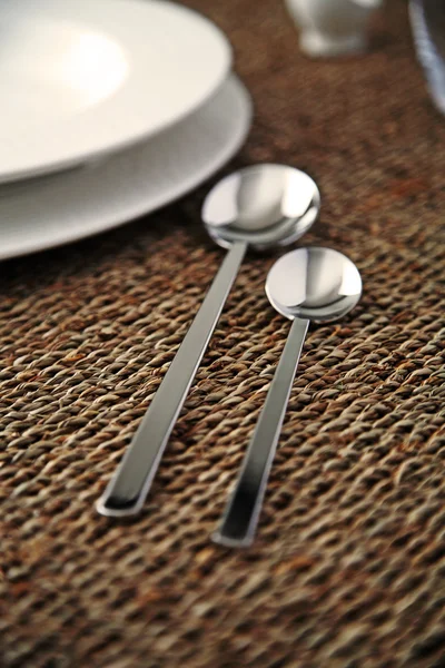 Elegant close up of a restaurant table — Stock Photo, Image