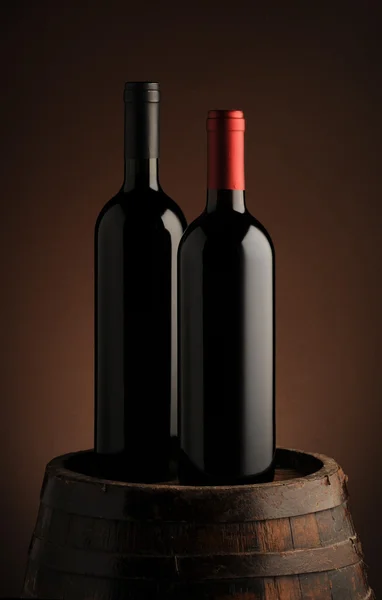 stock image Red wine bottle