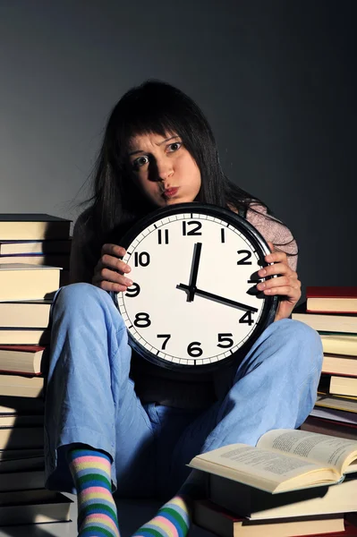 Girl exhausted from studying. similar pictures on my portfolio — Stock Photo, Image