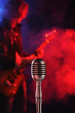 Microphone vintage, rock live clipart