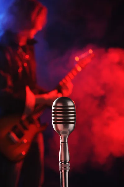 Mikrofon Jahrgang, Rock live — Stockfoto