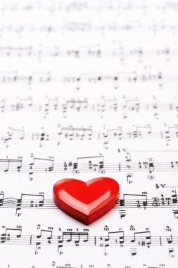 müziği çok seviyorum! kalp ile müzik levha
