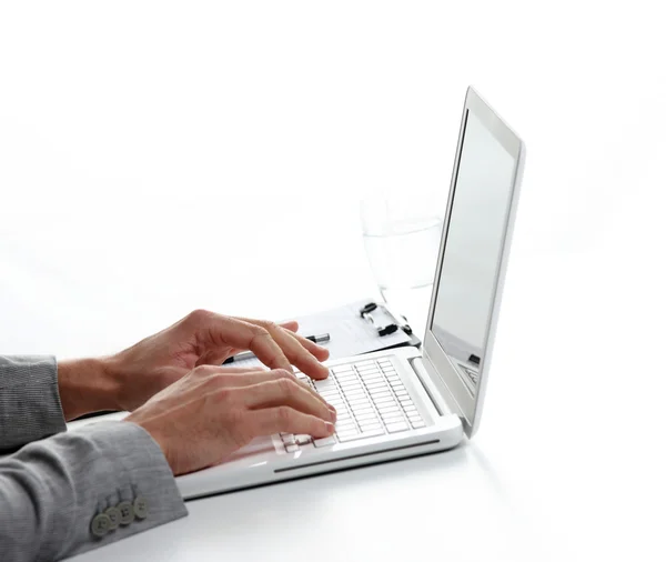 Working at laptop — Stock Photo, Image