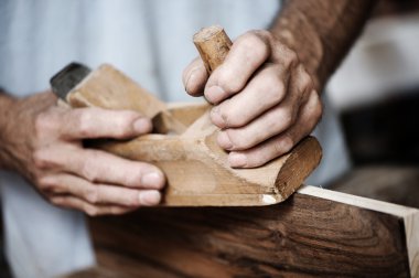 Hands of a craftsman clipart