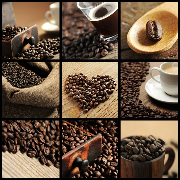 コーヒーのコラージュ — ストック写真