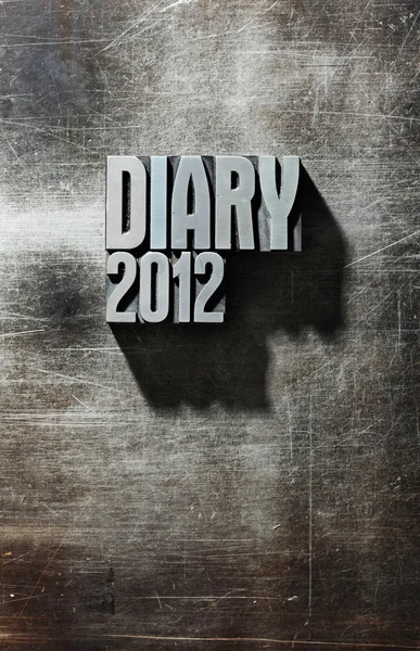 2012 diary metal cover — Stock Photo, Image