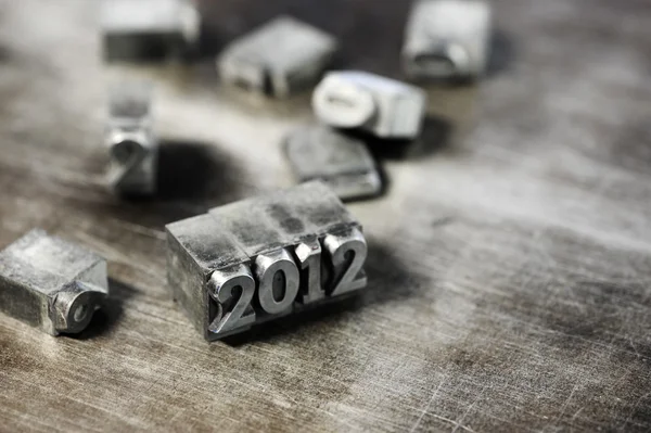 Block letters: new year 2012 — Stock Photo, Image